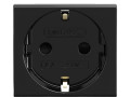Розетка 1-м 2мод. Viva 16А IP20 2P+E с заземл. защ. шторки черн. DKC 45205