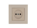 Розетка 1-м Karea RIZZ без заземл. крем Makel 88010022