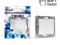Переключатель проходной 2-кл. СП Pixel 10А IP20 механизм айс TOKOV ELECTRIC TKE-PX-P2-C34
