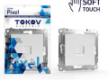 Розетка телефонная 1-м СП Pixel RJ11 механизм айс TOKOV ELECTRIC TKE-PX-RT1-C34
