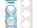 Рамка 3-м AVA бел. TOKOV ELECTRIC TKL-AV-RM3-C01