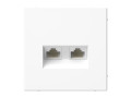 Розетка компьютерная 2-м ArtGallery RJ45 + RJ45 кат.5E механизм бел. SE GAL000185