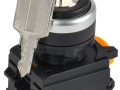 Переключатель 3 полож. 1НО+1НЗ с ключом черн. MASTER IEK MI-SW60-20Y-3-34-3-K02