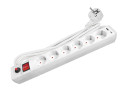Удлинитель с сетевым фильтром 6х3м с заземл. 10А IP20 2.2кВт USB type-A + type-C ПВС 3х0.75 с выкл. бел. UNIVersal 2544