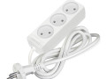 Удлинитель 3х1.5м без заземл. 10А IP20 2.2кВт ПВС 2х0.75 бел. DOMTOK 2370