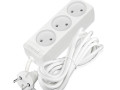 Удлинитель 3х3м без заземл. 10А IP20 2.2кВт ПВС 2х0.75 бел. DOMTOK 2371