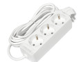 Удлинитель 3х5м с заземл. 10А IP20 2.2кВт ПВС 3х0.75 бел. DOMTOK 2376