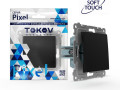 Переключатель 1-кл. СП Pixel IP44 механизм карбон TOKOV ELECTRIC TKE-PX-P1-C14-IP44