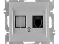 Розетка телефонная 1вых. СП 1мод. LAVIN/KAREN RJ45 кат.3 механизм сер. ARVIA 50 03 2000 221