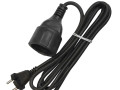 Удлинитель-шнур 1х2м без заземл. 10А IP20 ПВС 2х1 черн. DOMTOK 2338