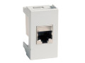 Розетка компьютерная 1-м 1мод. Viva RJ45 кат.5E экранир. бел. DKC 45048