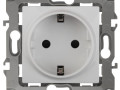 Розетка 1-м СП Эра12 12-2101-01 16А IP20 16AX 250В 2P+E Schuko механизм бел. Эра Б0014675
