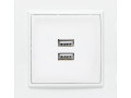 Розетка USB 2-м СП Минск 2.1А бел. EKF ERR-2USB-100