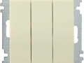 Выключатель 3-кл. СП Bolero ВС10-3-0-Б 10А IP20 10А IP20 механизм крем. IEK EVB30-K33-10