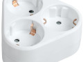 Разветвитель 3-м 16А IP20 Т-01/03 2P+PE треугольн. бел. IEK WTP10-16-03-Z-K01