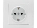Розетка 1-м СП Валенсия 16А IP20 с заземл. защ. шторки бел. PROxima EKF EWR16-028-10