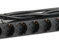 Блок розеток 9 мест PDU (немец. станд.) DIN49440 ПВХ профиль 1U шнур 2м; вилка DIN 49441 (немец. станд.); черн. ITK PH22-9D1-P