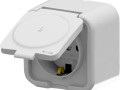 Розетка 1-м СП ARIA 16А IP20 с заземл. с крышкой бел. ARVIA 25 01 1000 218