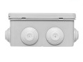 Коробка распределительная КМР-030-014 100х100х50 IP55 с крышкой для прямого монтажа 10 мембранных вводов сер. розн. стикер EKF plc-kmr-030-014-r