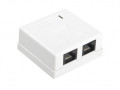 Розетка компьютерная 2-м ОП SB1-2-8P8C-C6-WH RJ45 (8P8C) кат.6 Dual IDC Hyperline 430235