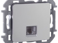 Розетка телефонная СП Inspiria RJ11 IP20 механизм алюм. IEK 673822