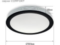 Светильник светодиодный COMFORT AFINA 75Вт 3000-6500К 6000лм 230В 490х90мм с пультом ДУ IN HOME 4690612035147