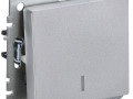 Выключатель 1-кл. СП BRITE ВС10-1-1-БрА 10А с индик. механизм алюм. IEK BR-V10-1-10-K47