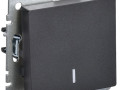 Выключатель 1-кл. СП BRITE ВС10-1-1-БрЧ 10А с индик. механизм черн. IEK BR-V10-1-10-K02