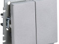 Выключатель 2-кл. СП BRITE ВС10-2-0-БрА 10А механизм алюм. IEK BR-V20-0-10-K47