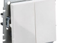 Выключатель 2-кл. СП BRITE ВС10-2-0-БрБ 10А механизм бел. IEK BR-V20-0-10-K01