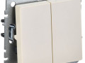 Выключатель проходной 2-кл. СП BRITE ВС10-2-6-БрКр 10А механизм беж. IEK BR-V22-0-10-K10