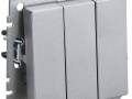 Выключатель 3-кл. СП BRITE ВС10-3-0-БрА 10А механизм алюм. IEK BR-V30-0-10-K47