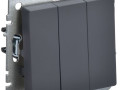 Выключатель 3-кл. СП BRITE ВС10-3-0-БрГ 10А механизм графит IEK BR-V30-0-10-K53