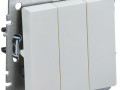 Выключатель 3-кл. СП BRITE ВС10-3-0-БрЖ 10А механизм жемчуж. IEK BR-V30-0-10-K36