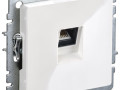 Розетка компьютерная СП RJ45 кат.5E BRITE РК10-БрБ механизм бел. IEK BR-K10-1-K01