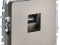 Розетка компьютерная СП RJ45 кат.5E BRITE РК10-БрШ механизм шампань IEK BR-K10-1-K37