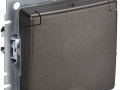 Розетка BRITE РСбш10-3-БрТБ 16А IP20 с заземл. защ. шторки с крышкой механизм бронза IEK BR-R16-16-K45