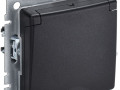 Розетка BRITE РСбш10-3-44-БрЧ 16А IP44 с заземл. защ. шторки с крышкой механизм черн. IEK BR-R16-16-44-K02