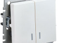 Выключатель 2-кл. СП BRITE ВС10-2-1-БрЖ 10А с индик. механизм жемчуж. IEK BR-V20-1-10-K36