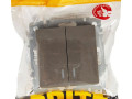 Выключатель 2-кл. СП BRITE ВС10-2-1-БрС 10А с индик. механизм сталь IEK BR-V20-1-10-K46