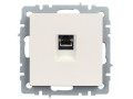 Розетка компьютерная СП RJ45 кат.5E BRITE РК10-БрЖ механизм жемчуж. IEK BR-K10-1-K36