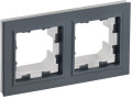 Рамка 2-м BRITE IP44 РУ-2-БрГ-44 граф. IEK BR-M22-44-K53