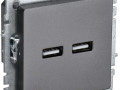 Розетка BRITE USB A+A 3.1А РЮ10-1-БрС механизм сталь IEK BR-U21-D31-K46