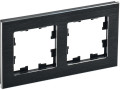 Рамка 2-м BRITE РУ-2-1-БрЧ металл черн. IEK BR-M22-M-K02