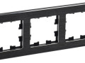 Рамка 3-м BRITE РУ-3-1-БрЧ металл черн. IEK BR-M32-M-K02
