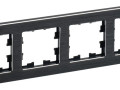 Рамка 4-м BRITE РУ-4-1-БрЧ металл черн. IEK BR-M42-M-K02