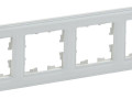 Рамка 4-м BRITE РУ-4-2-БрБ стекло бел. IEK BR-M42-G-K01