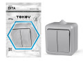 Выключатель 2-кл. ОП Dita IP54 10А 250В сер. TOKOV ELECTRIC TKL-DT-V2-C06-IP54
