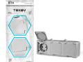 Розетка 3-м ОП Dita 16А IP54 250В с заземл. с сер. крышкой сер. TOKOV ELECTRIC TKL-DT-R3Z-C06-IP54