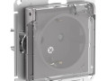 Розетка AtlasDesign Aqua 16А IP44 с заземл. защ. шторки с прозр. крышкой механизм алюм. SE ATN440346